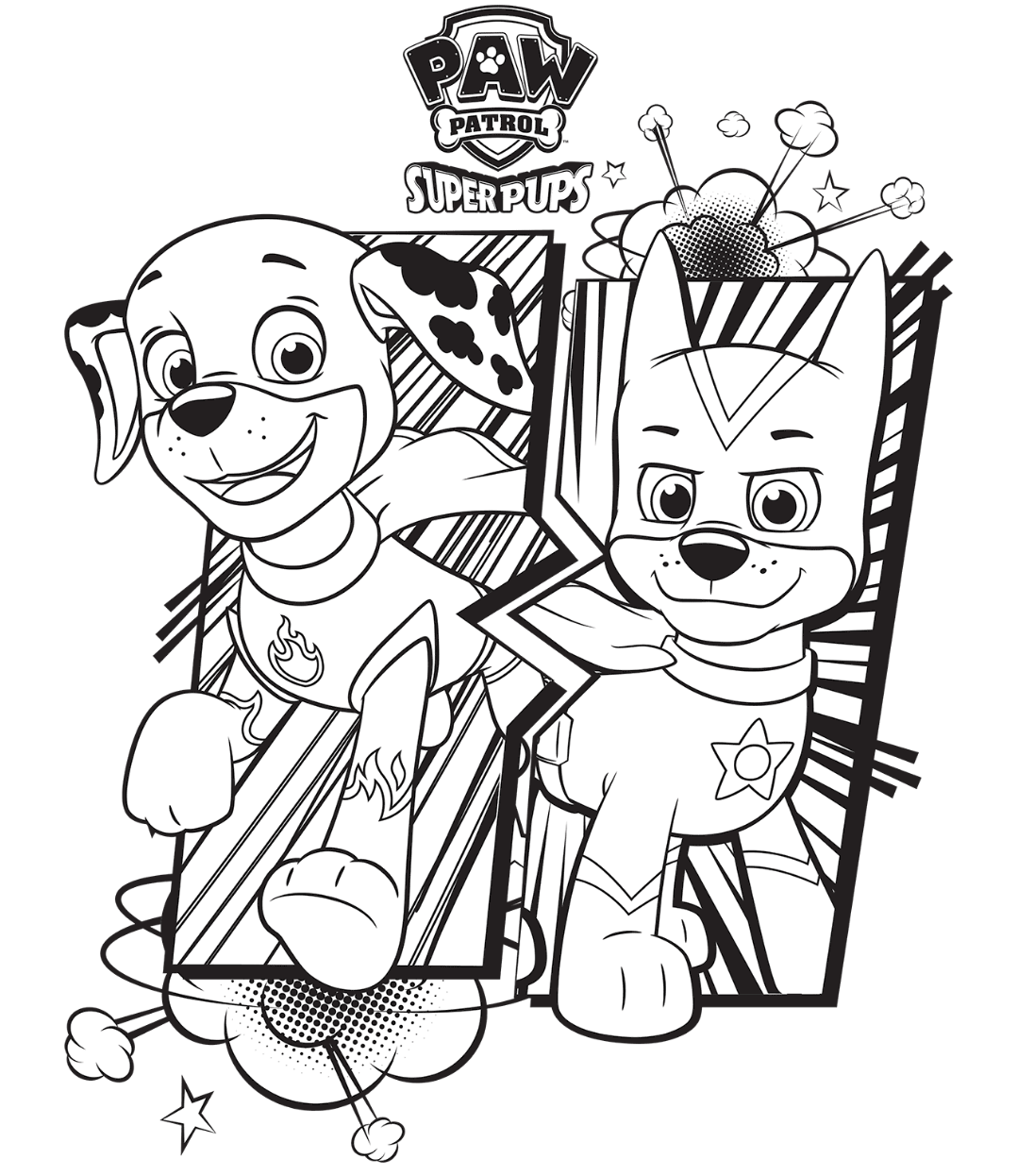 Plansa de colorat cu Paw Patrol 40 35